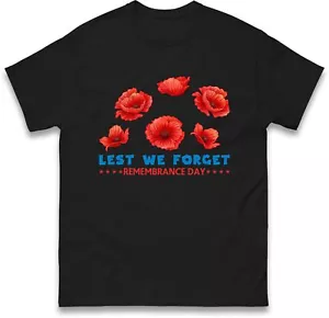Camiseta Flor Roja para que no olvidemos, Día del Recuerdo, Guerra de Gran Bretaña, Regalo Día del Armisticio - Imagen 1 de 8