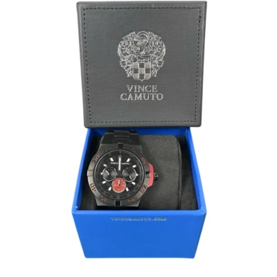 Vince Camuto Men's VC/1009RDBK The Master Red Aluminum Accented Multi-Function - Image 1 of 4