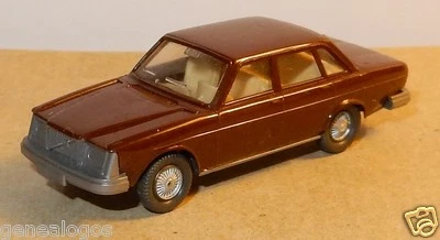 Micro Wiking Ho 1/87 Volvo 264 Marrone Scuro Interno Crema No Box - Immagine 1 di 3