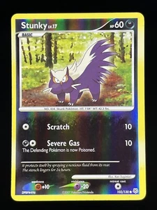 Stunky Reverse Holo 102/130 Diamond & Pearl Pokemon Card - Picture 1 of 3