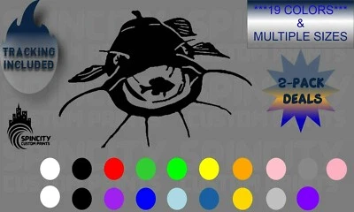 Catfish Vinyl Boat Decal Fishing Outdoors Truck Trailer Laptop Graphic Sticker - Image 1 of 4