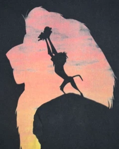 Vintage T-Shirt Disney Size XL 90s The Lion King Rafiki Holds Simba Mufasa Head - Picture 1 of 7