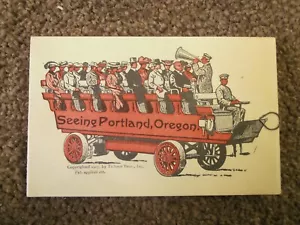 TICHNOR 1907 PORTLAND OREGON SEHEN - DOPPELPOSTKARTE MIT SERIE KLAPPBILD - Bild 1 von 4