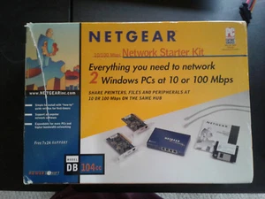 NEW 1998 Vintage Netgear Network starter kit DB-104CC 10/100 Mbps - Picture 1 of 10