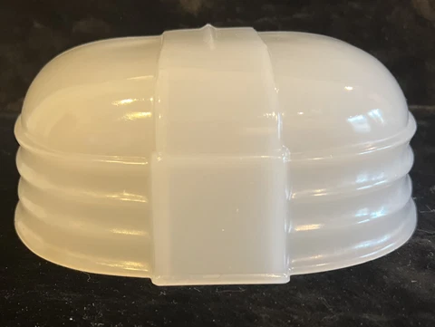 Vintage Art Deco MCM Milk Glass Vanity Shade Wall Sconce Slip Cover Shade Cover