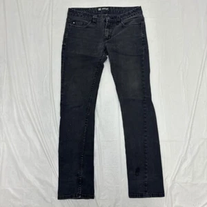 DC Domperre Black Wash Denim Jeans Skinny Fit Low Rise Grunge Style 31x32 - Picture 1 of 11