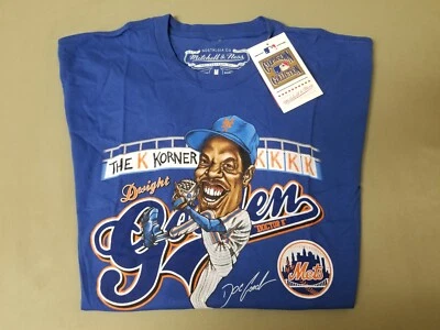 New Mitchell & Ness Mens MLB New York Mets Dwight Gooden Caricature T-Shirt. - Image 1 of 3