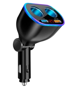 12V Fast Charge QC3.0 Dual USB Car Charger with LED Voltmeter 12/24V - Picture 1 of 7
