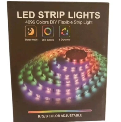 Led Strip Lights 16.4ft RGB W/Remote Sleep Mode DIY Adjustable Colors W/Timer - Image 1 of 4
