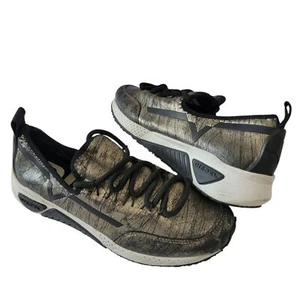 Diesel S - KBY Gold Campagne Leather Womens Sneakers Sz 6.5 Athleisure Old Money - Picture 1 of 13