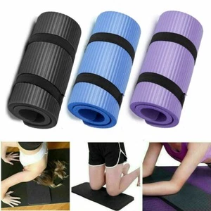 Yoga Mats 0.59 inch (15mm) Thick Exercise Gym Mat Non Slip With Carry Straps - Picture 1 of 14