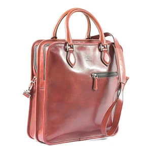 Berluti 2way Men's 2 Layer Briefcase Shopping d'un Jour Patine Tote Bag Brown  - Picture 1 of 10