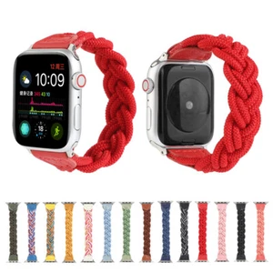 Nylon Braided Solo Loop Band for Apple Watch 10 9 8 7 6 5 SE 40/44/41/45/42/46mm - Picture 1 of 73