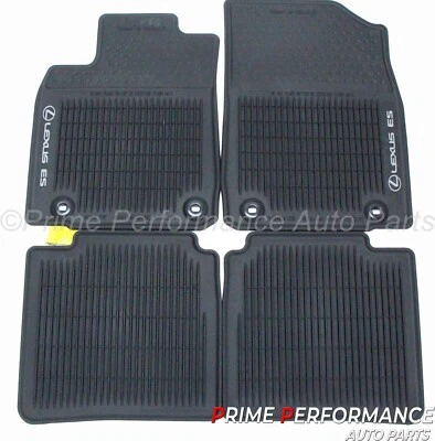 Lexus ES350 ES300H 2016-2018 Genuine Black All Weather Rubber Floor Mat Set - Image 1 of 4