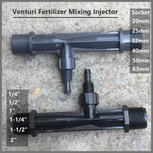 UPVC Venturidüse Injektor 1/4" - 2", 20-63mm Dünger Bewässerung Mischer - Picture 1 of 24