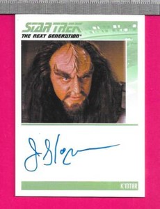 Star Trek Next Generation Heroes & Villains autograph card James Sloyan 9.5