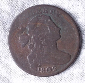 1802 Draped Bust Large cent 1c - Picture 1 of 2