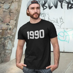 1990 T-SHIRT - 90er Retro Geburtstag Geschenk Papa Mama Geburtsjahr Unisex Vintage - Bild 1 von 21