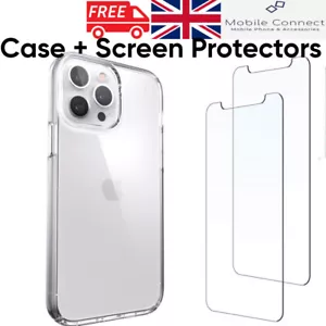 Funda de gel de silicio transparente para iPhone 13 12 11 Pro Max XR XS con protector de pantalla - Imagen 1 de 5
