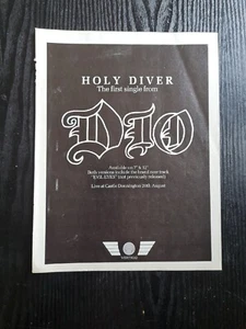 HOLY DIVER DIO 1983 MUSIC ALBUM ADVERT 8.5X11.1" POSTER - Bild 1 von 1