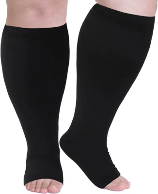 Open Toe Compression Socks for Men & Women 4XL Toeless Medical Compression Socks - image 1 of 4