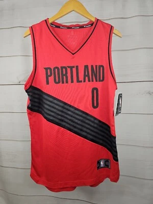 Camiseta Damian Lillard Fanatics Portland Blazers roja/negra alternativa talla S #B49 Foto 1 de 4