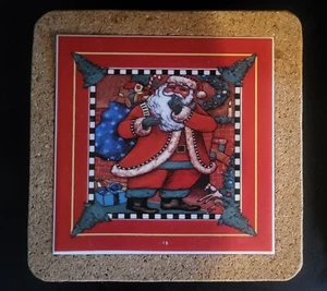 7,5" QUADRATISCHER KORKUNTERSETZER MIT KERAMIKFLIESE VON SANTA - Bild 1 von 1
