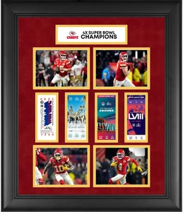 Kansas City Chiefs Framed 20 x 24 Super Bowl LVIII Champs 4-Time Ticket Collage - Picture 1 of 1