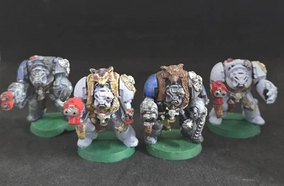 2nd Edition Space Wolves Wolf Guard Terminator Troopers x4 Metal OOP GW 40K - Image 1 of 4