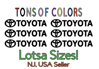 SIX Toyota Die Cut Vinyl Decals Lotsa Colors Sizes Camry Corolla Tacoma Tundra 2 Foto 1 de 4