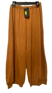 Pantaloni Bryn Walker Wyatt misto bambù French Terry gamba larga cropped noce moscata XL NUOVI CON ETICHETTE - Foto 1 di 4