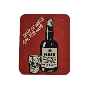 HAIG SCOTCH WHISKY BEER MAT DOUBLE SIDED - Picture 1 of 2