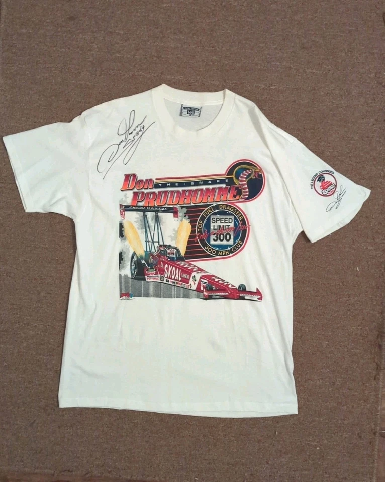 CAMISA FIRMADA VRHTF ORIG NHRA DE COLECCIÓN "DON THE SNAKE PRUDHOMME" SKOAL TF DRAGSTER XL DE COLECCIÓN Foto 1 de 4