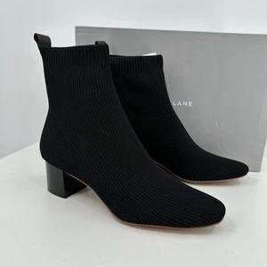 Botín Everlane The Glove en negro talla 10,5 para mujer elástico tejido acanalado - Imagen 1 de 9