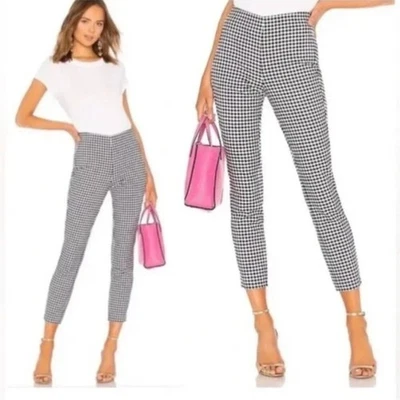 Rag & Bone Gingham Pants Black & White Size 8 - Image 1 of 4
