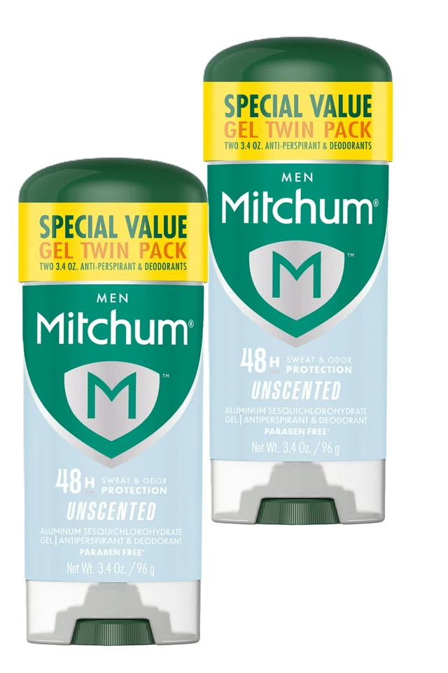 Antitranspirante Mitchum Triple Protección contra Olores para Hombre, Sin Perfume, Paquetes de 2x2 Foto 1 de 1