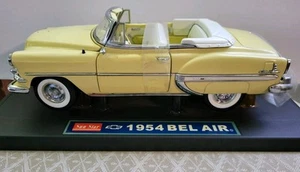 Chevrolet 1954 Belair Convertible Yellow Maisto Diecast Collectible Base NO BOX - Picture 1 of 5