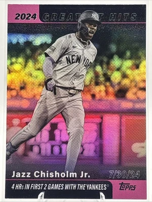 2025 Topps Series 1 - 2024 Greatest Hits Jazz Chisholm #GH-14 Pink Foil - Image 1 of 2