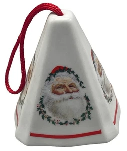Vintage Potpourri Presse Glocke Pomander Santa Porzellan Ornament Weihnachten LESEN - Bild 1 von 5