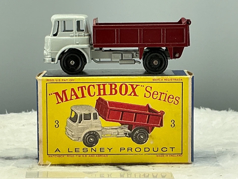 matchbox Lesney 1961#3B tipper"No exhaust br"N,Mint,D2 box all orig. - Image 1 of 4