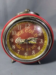 Coca-Cola METAL RETRO ALARM CLOCK Quartz 5.5" Works - Picture 1 of 3