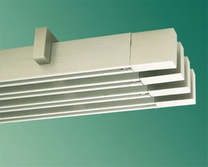 Gardinenstange eckig Tereza 4-läufig Aluminium Edelstahldesign - Bild 1 von 1