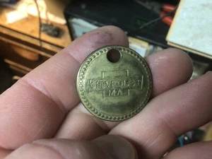 Vintage ORIGINAL BRASS CHEVROLET MA Plant Tool Check out chit, GM Automotive - Picture 1 of 4
