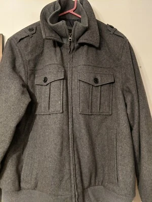 Abrigo J.ferrar Lana Corte Moderno Gris Talla XL Foto 1 de 2