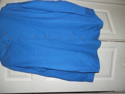 Harriton Blue Dress Shirt Button Up Long Sleeve Solid Size L, New w/Tags - Image 1 of 3