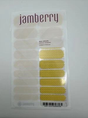 Hoja completa Jamberry Nail Wraps limón cuarto de hoja (gráfico amarillo) Foto 1 de 2