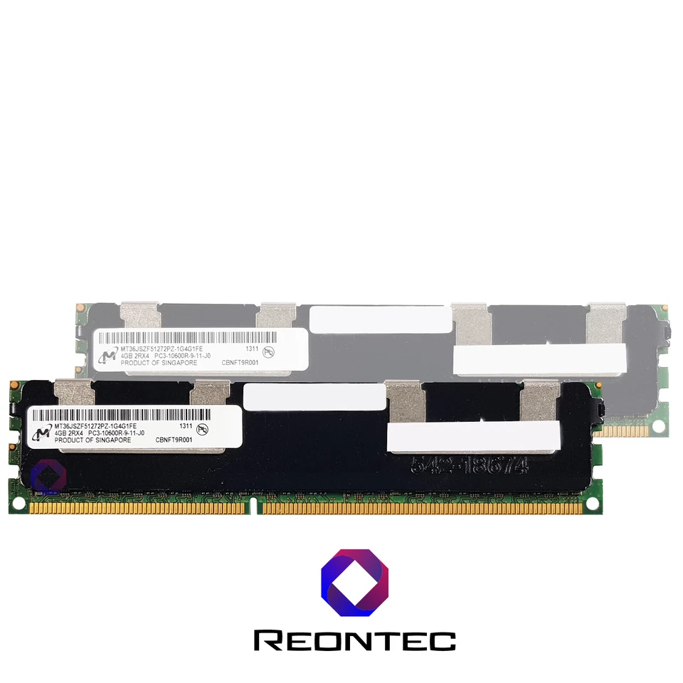 Micron MT36JSZF51272PZ-1G4 4GB SERVER RAM PC3-10600R DDR3 2Rx4 Memoria - Immagine 1 di 1