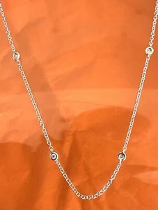 Collar de diamantes por yarda de 18k con extensión - Imagen 1 de 4
