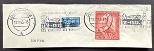 Germany 1953 Scott # B336 & RA1 Used Stamps + Volksfest Postmark - Picture 1 of 1