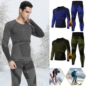 Men Thermal Underwear Set Long Johns Long Underwear Base Layer Cold Weather - Picture 1 of 38